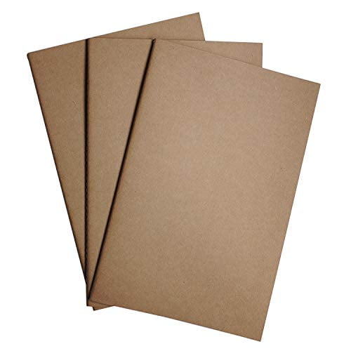 Wanderings Traveler's Journal Refills - Lined Paper, A5 Planner Inserts - Set of 3 Journal Refills For Leather Travel Journals, Memos, Writing, Diaries - 8.25 x 5.25 Inch (21cm x 14cm) 3 x 80 Pages A5