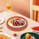 thumbnail image 4 of Fiudx Juego de Manteles Individuales Redondos de Hilo de Algodón y Ramio, Elegante Mantel de Comedor, Almohadillas Impermeables y Resistentes Al Aceite, Posavasos con Aislamiento Térmico, para Uso Do, 4 of 6