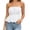 White, variant on Womens Peplum Tube Top Ruffled Strapless Bubble Hem Blouse Summer Crop Tops Black Size S