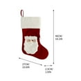 thumbnail image 2 of 10*18 Inches Christmas Christmas designs Stockings Red Velvet with White Super Soft Plush Cuff Xmas Stockings Classic Personalized Stocking Decorations for Family Holiday Season Décor Santa Claus, 2 of 4