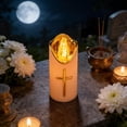 thumbnail image 4 of Prayer Candle,Catholic Candles,Saint Candles,Electronic Candle Light,Flameless Candle,Led Grave Lights For Outdoor Grave Candles Flickering Effect,Reusable Cemetery Candle Memorial Candle Grave Lamp, 4 of 8