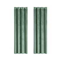 VWRXBZ Blackout Curtains, 52x63 Inch Velvet Drapes Thermal Insulated Curtains Long Drapes for Bedroom Living Room Darkening Noise Reducing Soft Window Treatments Grommet for Living Room