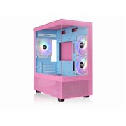 Thermaltake View 170 TG ARGB Bubble Pink Micro Chassis - Micro Tower - Bubble Pink - Tempered Glass, SPCC - 3 x Bay - 3 ? 120mm Fan(s) Installed - Micro ATX, Mini ITX Motherboard Supported - 2 x Fa...