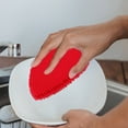 thumbnail image 5 of Set of 2 Dish Drying Rack Dishes Scrubber Heart Shaped Brush Fruit Cleaning, 5 of 8