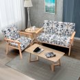 thumbnail image 3 of Patiojoy Ensemble de Canapé 2 Pcs et Fauteuil Simple en Tissu Bleu, 3 of 5