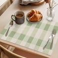 thumbnail image 3 of Green Buffalo Plaid Placemats Set of 1, St Patrick's Day Non-Slip Place Mats Washable Table Mats for Kitchen Dining Table Decorations Indoor/Outdoor, 3 of 9