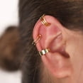 thumbnail image 3 of Alexcraft Ear Cuffs for Women Non Piercing 14K Gold Plated Ear Clip on Cartilage Earrings Cubic Zirconia Earring Cuffs Jewelry for Women, 3 of 5