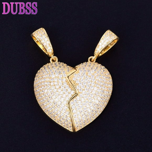DUBSS Collier à Col Montant pour Homme, Style Hip-Hop Rock, Chapitre en Or, Circonite Cubique AAA