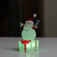 thumbnail image 2 of Northlight 4" LED Lighted Color Changing Santa with Present Christmas Table Top Decoration, 2 of 2