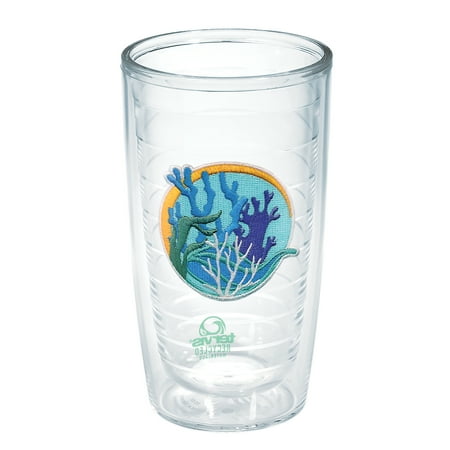 

Tervis Coral Reef Recycled Made in USA Double Walled Insulated Tumbler Cup Keeps Drinks Cold & Hot 16oz Unlidded
