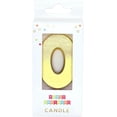 thumbnail image 1 of Party Partners Number Candles for Birthday Party Cake, 2.5\u201d Number 0, Gold Ombre, 1 of 1