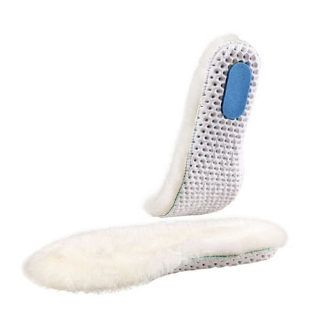 

Sheepskin Sport Wool Insoles for Women & Men Premium Thick Fur Fleece Replacement Warm Inserts for Shoes Boots Slippers Sneakers 8 M US Women/7 M US Men