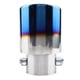 thumbnail image 3 of Tubo de escape del automóvil, acero inoxidable azul cromado Tubo de escape recto universal del automóvil Punta del silenciador trasero Cola de la cola de escape Punta del silenciador EOTVIA  NO, 3 of 6