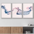 thumbnail image 2 of wall26 Framed Canvas Print Wall Art Pastel Watercolor Blue Pink Smoke Wave Abstract Shapes Illustrations Modern Art Decorative Boho Multicolor for Living Room, Bedroom, Office - 16"x24"x3 W, 2 of 5