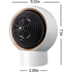 thumbnail image 3 of Calentador de escritorio Calentador de espacio interior 500 W Calentador de mesa pequeño silencioso portátil de bajo consumo Adecuado para uso en interiores en hogares y oficinas, con interruptor de, 3 of 5