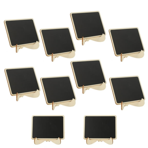 MLINS 10 Pack Mini Chalkboard Signs PVC Small Black Letter Boards for School Home and Office Decor
