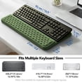 thumbnail image 2 of 2‑in‑1 Ergonomic Keyboard Stand with Memory Foam Wrist Rest, Anti‑Slip Wrist Cushion for Wrist Pain Relief, Comfort Typing Support Pad for Office, Home & School, Green, 2 of 9
