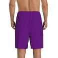 thumbnail image 4 of Lsque Purple Mens Sleep Pajama Shorts,Short Pajama Pants, Cotton Ultra-Soft Knit-X-Large, 4 of 9