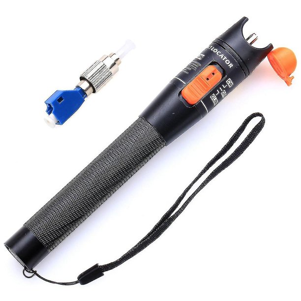 Localizador visual de fallas de fibra 10 mw, comprobador de cable de fibra óptica VFL, comprobador de lápiz de luz roja, adaptador Lc///st In