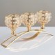 thumbnail image 3 of Portaves de cristal con 3 brazos decorativa de decoración dorado Sunnimix Candelabros de cristal de 3 brazos, 3 of 7