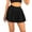 Black, variant on RUTAYY Women Solid Color Letters Embroidered Pleated Half Skirt Casual Travel Skirts