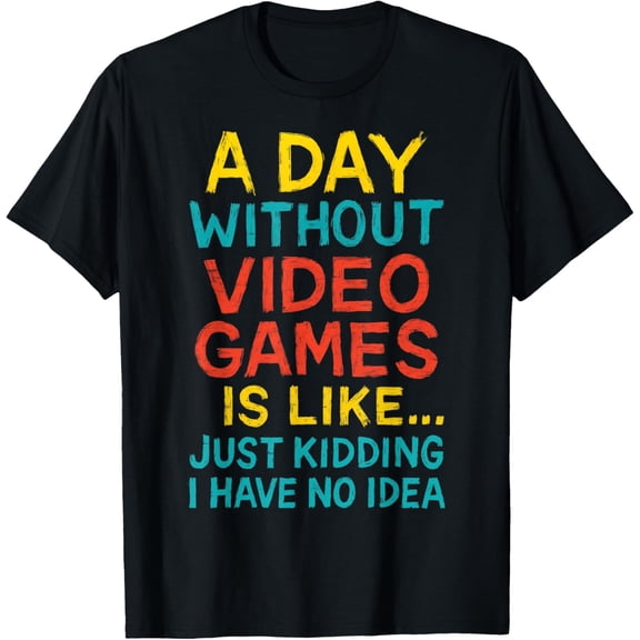 Funny Gamer Graphic Tee Men Boys Teens Video Gaming T-Shirt