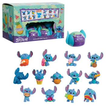 Disney Stitch Feed Me Series  Collectible Mini Figures, Officially Licensed Kids Toys for Ages 3 Up, Gifts and Presents