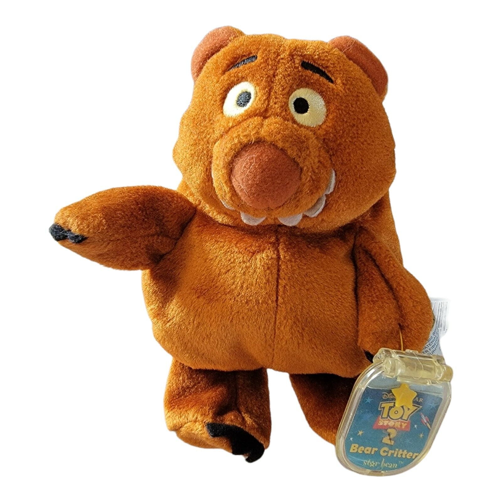 Disney Pixar Toy Story 2 Bear Critter Star Bean Mattel 6" Plush Toy 1998 New