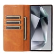 thumbnail image 4 of Étui Portefeuille pour iPhone 16 Plus avec Fentes pour Cartes et Support - Étui de Protection à Rabat Brun, 4 of 5