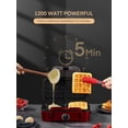 thumbnail image 3 of FOHERE Waffle Maker 3 en 1 Sandwichera Prensa Panini de 1200 W con placas extraíbles y control de temperatura de 5 engranajes, revestimiento antiadherente, fácil de limpiar, luces indicadoras, rojo, 3 of 5
