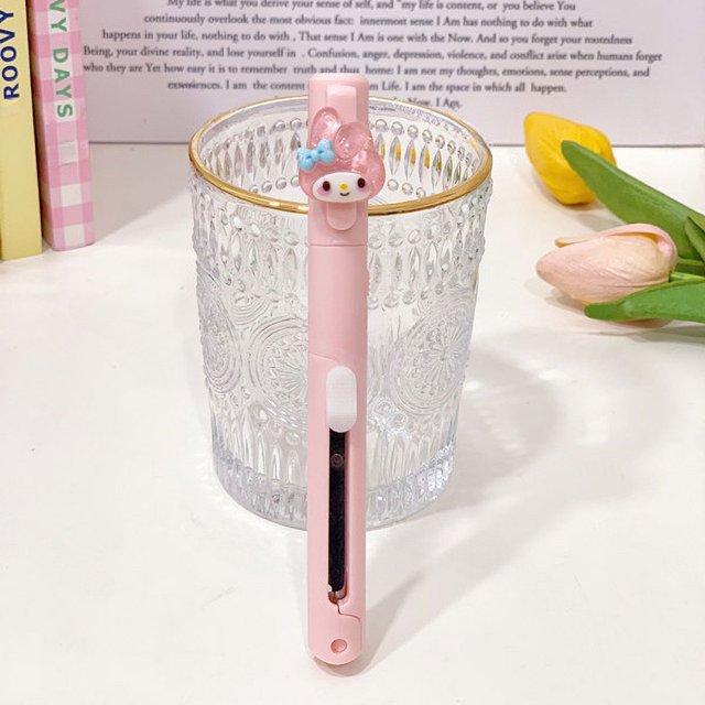 Tijeras Plegables Sanrio Cortador De Cerámica Pluma Portátiles Papelería Para Estudiantes