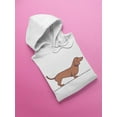 thumbnail image 3 of Dachshund Dog Design Hoodie Women -Image by Shutterstock, Female Medium, 3 of 4