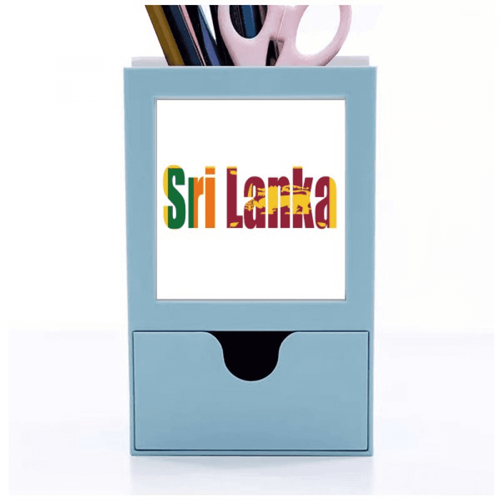 Srilanka Country Flag Name Desk Supplies Organizer Pen Holder Card