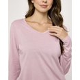thumbnail image 4 of Real Essentials 3 Pack Women's Soft Cotton Long Sleeve Pajama Set with Pants - Lounge Sets for Women (Available In Plus), 4 of 6