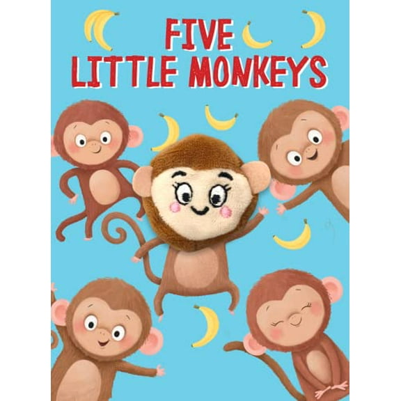 Pre-Owned Five Little Monkeys - Children's Finger Puppet Board Book