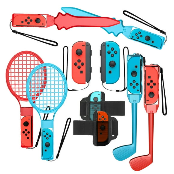 nipocaio 10 in 1 Accessory Kit Compatible with Switch Sport / Nintendo Switch OLED Switch Sport Accessory with Tennis Rackets Skyward Sword Golf Clubs Wrist and Leg Straps