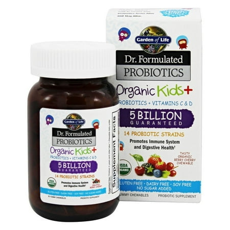Garden of Life - Dr. Formulé Probiotiques enfants biologiques + 5 milliards - 30 __gVirt_NP_NNS_NNPS<__ Chewables