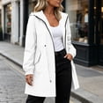 thumbnail image 6 of Sheghy Womens Rain Jacket Women Long Sherpa Jacket Zip Up Daily Trench Jacket with Pockets, 6 of 7