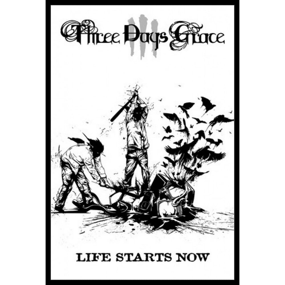 Three Days Grace Life Starts Now Utwory Three Days Grace Life Starts Now Poster Poster Print - Walmart.com