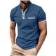 thumbnail image 2 of Playera Elvqul Caballero Manga Corta Azul Casual Cuello Mao Botones Liso, 2 of 7