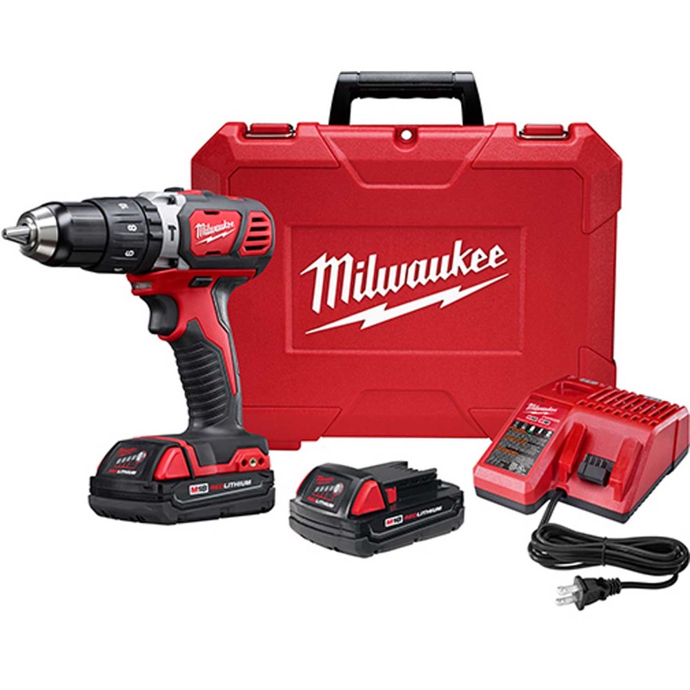 Milwaukee M18 Compact 1/2" Hammer Drill/Driver Kit, 260722CT, Lot of 1