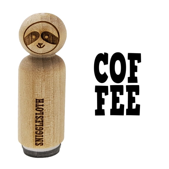 Coffee Stacked Fun Text Rubber Stamp for Scrapbooking Crafting Stamping - Small 3/4 Inch