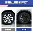 16" Set Of 4 Hubcaps Wheel Rims Cover For 2019-2025 Nissan Altima Compatible With Steel Wheels Snap On Installation(16-Inch,BLACK LACQUER)