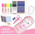 thumbnail image 2 of Bonito estuche de dibujos animados para niños, estuche de lona de gran capacidad con cremallera, compartimento resistente al agua y duradero, estuche grande para lápices de almacenamiento para niñas y Namotu CZBG-XM111-9, 2 of 7
