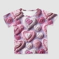 thumbnail image 3 of Gerichy Girls Graphic Print T-Shirt Valentines Day Cute Printed Short Sleeve Tshirt Top Printed Top Crewneck Summer Tops, 3 of 5