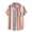 Orange, variant on JLFKNG Mens T-Shirts Fashion Hawaiian Style Striped Printed Lapels Buttons Short Sleeve Shirt Tops Breathable Loose Fit Comfy Summer Clothes