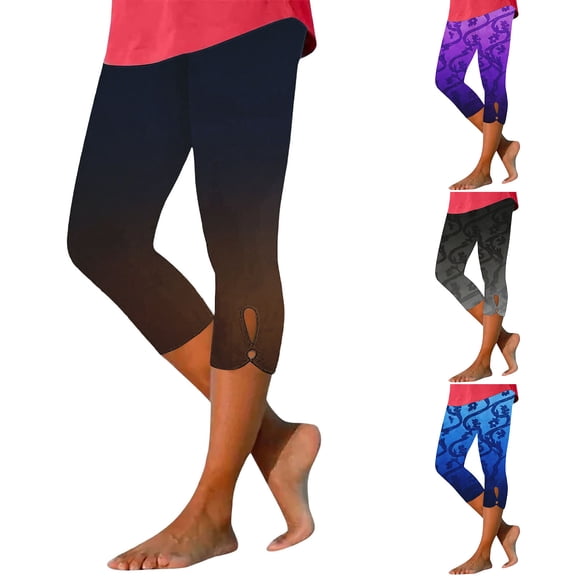 Only Moment Ladies Bermuda Shorts Clearance Sale Polyester,Spandex Printed Shorts High Waisted Stretch Ankle Pants for Women Business Casual Travel Athletic Work Yoga Shorts Dark Purple,S