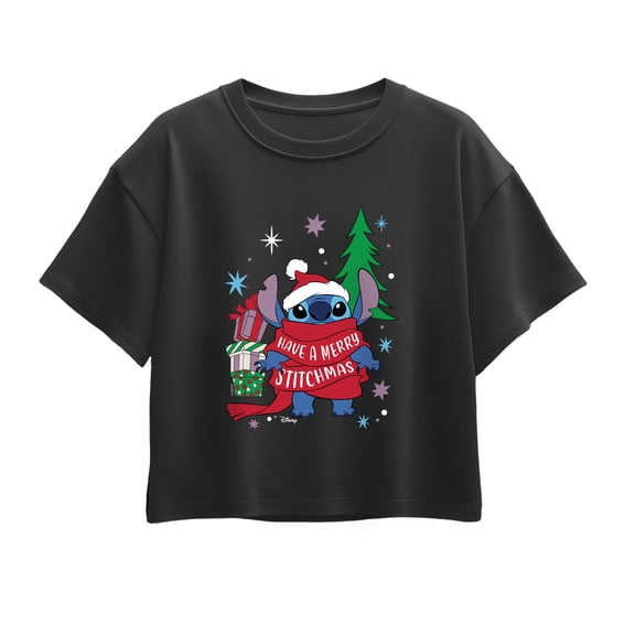 Lilo & Stitch - Merry Stitchmas - Youth Girls Boxy T-Shirt