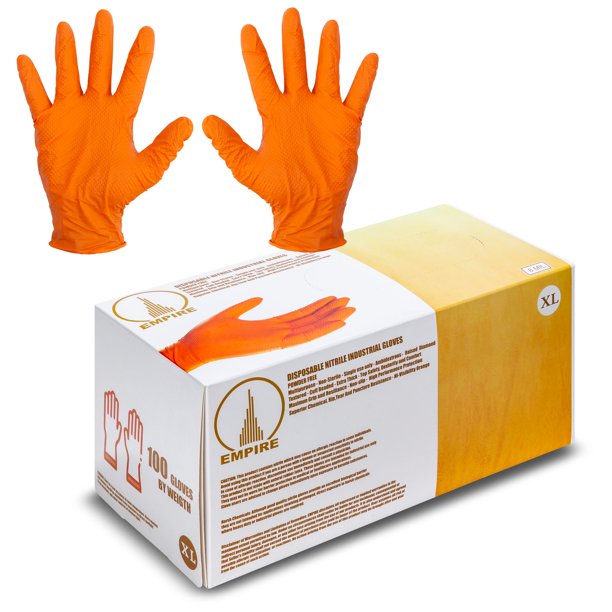 Empire Nitrile Gloves 8 Mil. Disposable Latex and Powder Free Heavy