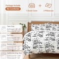 thumbnail image 6 of 3 Piece Black Gray Fruit Duvet Cover Set Queen Size,Microfiber Comforter/Quilt Cover with Corner Ties and 2 Pillowcases,Vintage Plant Nature Botanical Flower All Season Bedding with Zipper Closure, 6 of 8